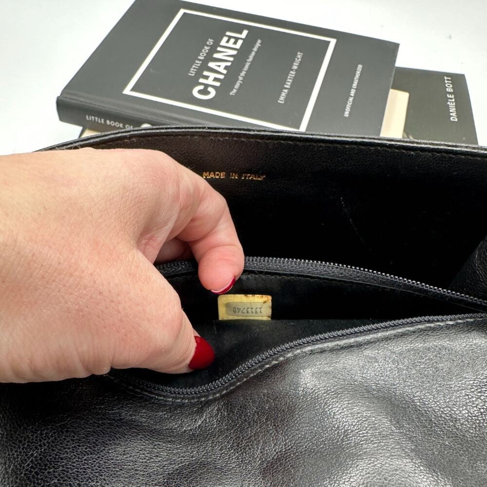 Chanel Black Lambskin Full Flap Shoulder Bag - Picture 13 of 16